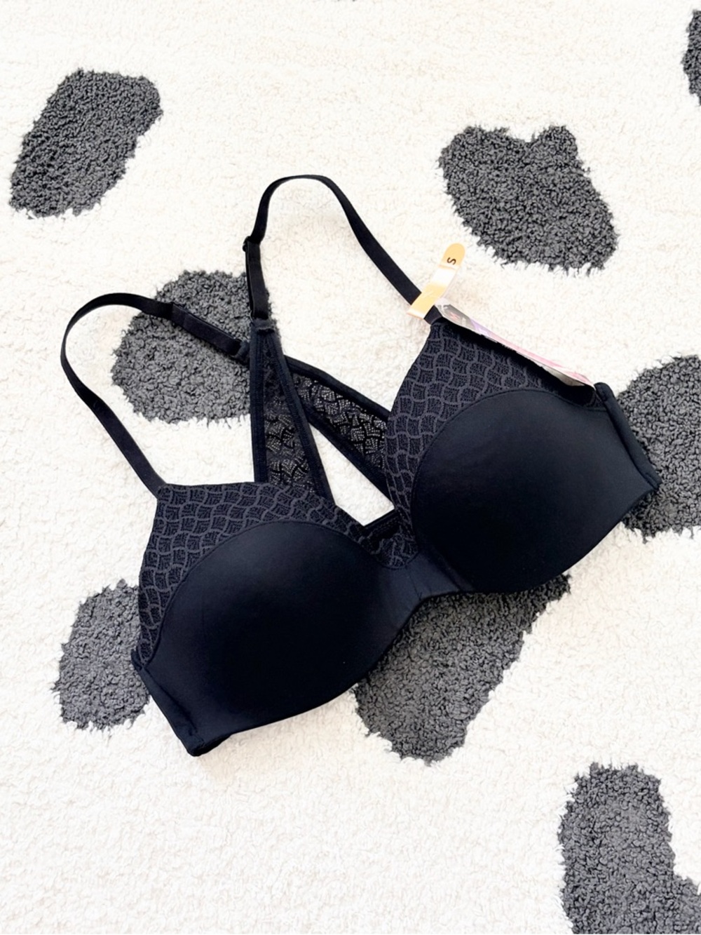 NWT Maidenform Small Black Pure Comfort Wireless Racerback Pullover Padded Bra - Picture 3 of 12